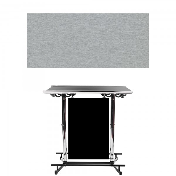 GiganTisch Dekor: Silver | Werbebanner: schwarz