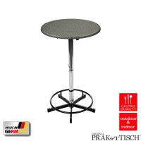 Stehtisch Black-Granit mit Edelstahl Stecksystem