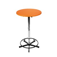Logotisch mit Orangener Tischplatte